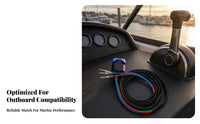 Blue Thumb Cap Trim and Tilt Switch Assembly Black Housing Outboard Trim Tilt Switch Wired Marine Part Direct Replacement