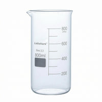 2 Pieces Pouring Lip Borosilicate Glass Beaker Write-on Label Area Graduated Glass Beaker Corrosive-Resistant Resistant Laboratory Glassware Set Clear Markings