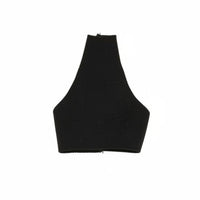 Backless Halter Textile Material High Neck Short Top fit 1/6 Scale Clothes