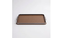 decorative Tray with Metal Rim Modern Valet Tray with Handles Key Bowl for Washroom Counter