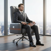 Office Chair Padded High-Back Office Chair Cushioned Seat Seating Furniture