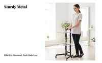 Foldable Salon Trolley Acrylic Trays Portable Cosmetic Trolley Hairdressing Tool Cart Space-Saving 2-Tier Rolling Cart