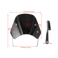 Motorcycle Windshield Tinted Windshield with Mounting Brackets Flyscreen with Bracket Aftermarket Visor with Bracket Sleek