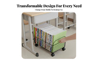 Rolling Book mobile organizer lowlow-silhouette Design Wheeled Organizer mobile organizer with casters for children