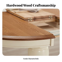 hardwood Wood Extendable flap extensionpedflap Table with Chairs Space-Saving Dining Room Set Vintage design Kitchen Furniture Multifunctional for Apartment Dwellers, Homeowners, Families, Small Living Spaces
