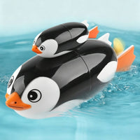Cartoon Eyes Electric Swimming Penguin Toy Rounded Edges Electric Penguin Toy Waterproof Floating Animal Bath Set Motorized