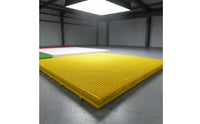 Rectangular Plastic Bristle Ski Mat Yellow Ski Practice Mat