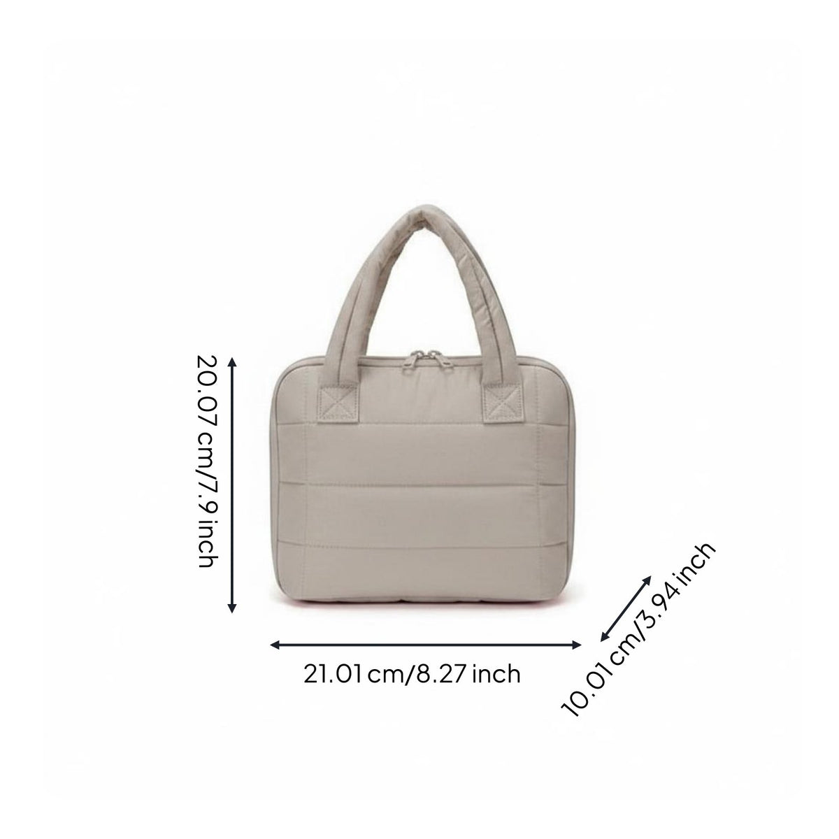 Folding Makeup Bag Wide Mouth Opening Brush Organizer Bag Soft Quilted Beauty Storage for Women
