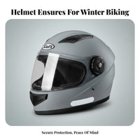Full Face 3C Certified Winter Thermal Helmet Anti-Fog Visor Impact-Resistant Headwear for Unisex, Adults, Motor Biking, Commuting, Biking