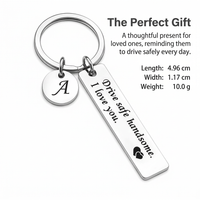 Letter Keychain Stainless Steel, Alphabet Charm Keychain A-Z, Metal Letter Keyring for Handbags, Personalized Monogram Keychain
