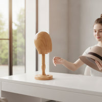 Hairpiece Holder Stand with Wooden Base Profesional Mannequin Head Stand Compact