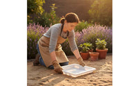 Paving Mold with Floral Pattern Square Walkway Mold Path Maker Textured Walk Maker Reusable for DIYers, Garden Paths, Patios