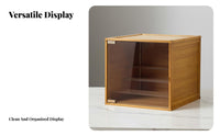 Figurine Display Case Particle-Resistant Proof Clear Acrylic Display Case Stackable Figure Showcase Flexible Combination