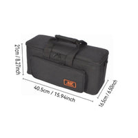 Wear-Resistant Portable Speaker Carrying Bag Velvet Lined Portable Amplifier Carrying Bag Detachable Shoulder Strap Padded Speaker Carrier Front Zippered Pocket