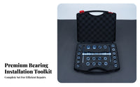 CNC Machined Bike Bearing Press Anodized Blue Hub Bearing Press Set Hard Case Foam Cutouts for Bike Repair Shop, Workshop