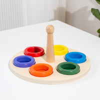 Educational Disc Sorting Toy Fine Motor Stacking Rings Toy Educational Disc Stacker Learning for Toddlers, Preschoolers, Tabletop