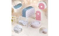 Compact Miniature Suitcase Dollhouse Collectible Miniature Trunk Toy for Playroom, Tabletop