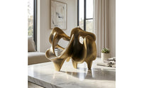 Geometric Metal Sculpture Easy to Clean Hollow Sculpture Decor Anti-Rust for Home Display