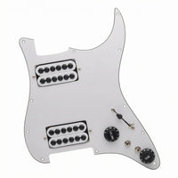 Single-cutStyle Pickguard Assembly Front-Mounted Prewired Pickguard Black and Silver Loaded Control Plate