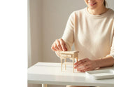 1:12 Scale Nightstand Classic Style Dollhouse Nightstand Smooth Finish Mini Bedside Table for Crafters, Collectors, Model Crafting