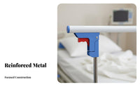 Elderly Bed Rail Sturdy and Sturdy Hospital Bed Side Rail Thickened Metal Construction Bedside Assist Bar for Adults, Caregivers, Nursing Home