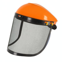 Face Visor with Mesh Guard Head-Mounted Mesh Face Visor Breathable Adjustable for Landscapers, Vegetation Cutting, Lawn Care