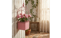 Birdcage Planter Rustic Hanging Metal Planter Decorative for Gardeners, Garden, Patio, Balcony