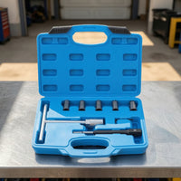 7 Pieces Professional Fuel Injector Seat Cutter Set with T-Handle Long-Lasting Fuel Injector Seat Cutter Set Organized Reamer Tool Kit with Carrying Case Compact for Mechanics