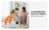 Sensory Training Multi-Activity Playset with Slide Develops Physical Skills Modular Arch Playset Anti-Slip Design Climbing Frame Easy Assembly for Toddlers, Preschoolers, Parents, Indoors, Playroom, Daycare