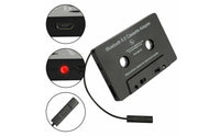 Slim Bluetooth Cassette Adapter Rechargeable Tape Adapter with Control Button Portable Car Audio Premium for Drivers, Commuters