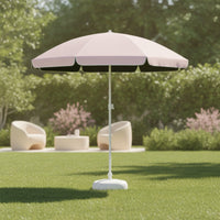 Umbrella with Edge Decorative Freestanding Umbrella Sunsun-Blocking Straight Pole Parasol for Patio, Courtyard, Market Stall