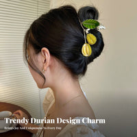 Durian Hair Grip Fun and Playful Durian Hair Grip Fruit Shaped Grip Strong Hold Chic Accessory Long-Lasting for Women