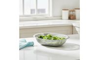 Stainless Steel Oval Colander Perforated Draining Basin Sturdy Mesh Colander for Kitchen, Meal Prep