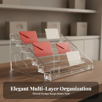 Multi-Layer Acrylic Display Stand Space-Saving Tiered Acrylic Display Stand