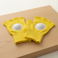 Stretch-Fit Fingerless Gloves with Hand Pads Ribbed Knit Stretchy for Performers, Spectators, Concerts, Sports Events