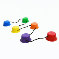 6 Pieces Interconnected Balance Stepping Stones Odorless Stepping Stones with Cord Low-Height Toy Indoor for Children, Kindergarten