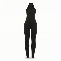 Halter Jumpsuit Form-Fitting Jumpsuit with Halter Neck Skinny Leg Clothing for Women