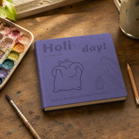 Cartoon Blank Square Notebook Lay-Flat Sketchbook for Travel and Art
