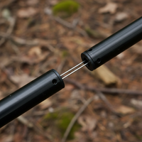 Heavy-Duty Tent Awning Poles for Outdoor Canopy Shelter, 2.0m Height, Thickened Iron Pipe Support Rods, Set of 2
