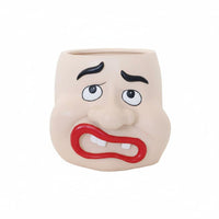 Funny Design Resin Face Planter Whimsical Face Planter Decorative Novelty Flower Pot Sturdy for Outdoor, Yard, Patio
