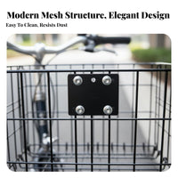 Large Capacity Front Bike Basket Foldable Design Front Handlebar Basket Easy Installation for Commuters, Shopping, Commuting, Outdoor