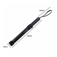 Textured Handles Spring-Loaded Grip Bar Black Resistance Training Bar