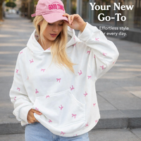Hoodie for Women UK with Printed Design, Oversized Baggy Fit Hoodies for Girls, Long Sleeve Streetwear Travel with Pockets