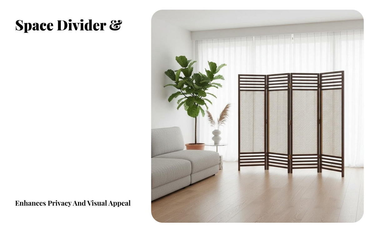 Nordic & aesthetic Folding Panel Screen Freestanding Folding Panel Divider Woven Panels Room Partition Portable for Apartment Dwellers, Interior Designers, sectionice Workers, Entryway, Bedroom, Classroom