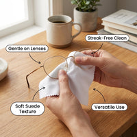 Microfiber Cleaning Cloths for Glasses, Premium Lens Cleaning Cloth, 15x15cm, Reusable, Washable, for Screens, Jewelry, Cameras