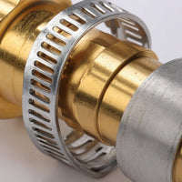Hose Splicer with Clamps Metal Hose Repair Connector Rustproof for Homeowners