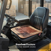 Anti-Slip Bamboo Car Seat Cushion Breathable Cooling Car Seat Pad Sweat-Resistant for Forklift Operators, Truck Drivers, Summer, Long Drives