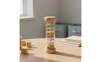 Wooden Rain Child-Centered Influenced Rain Rattle Soothing Raindrop Sounds Rainfall Rattle Shaker for Infants, Young Children, Classroom