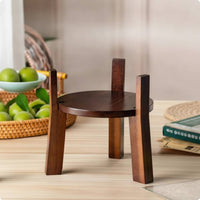 Jar Stand Rustic Wooden Stand Round Furniture for Dining Table