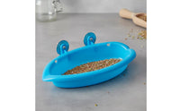 Multifunctional Bird Bath Basin with Mirror Easy to Clean Parrot Bath Tray Safe Plastic Bird Bathtub for Parrots, Budgies